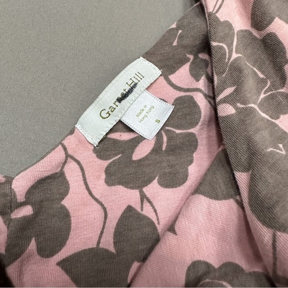 GARNET HILL soft floral pink gray maxi dress, S. - Picture 9 of 11
